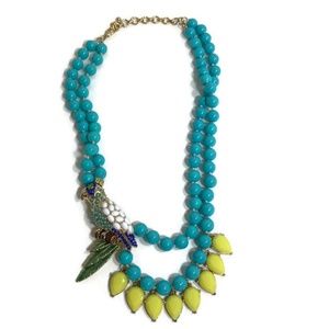 Tropical Rhinestone Bird Necklace